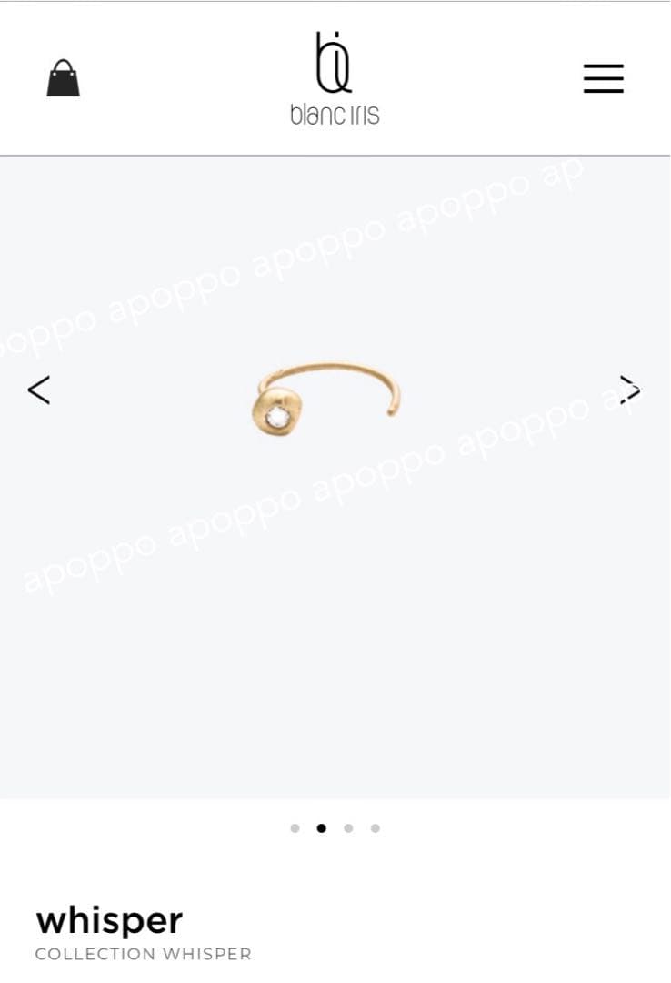 blanc iris ブランイリス 18kYG ダイヤモンドピアス