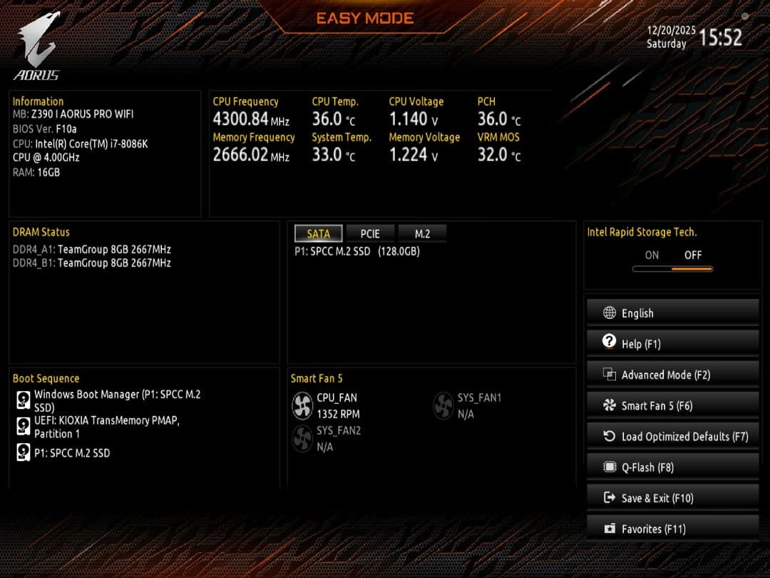 マザーボード GIGABYTE Z390 I AORUS PRO WIFI