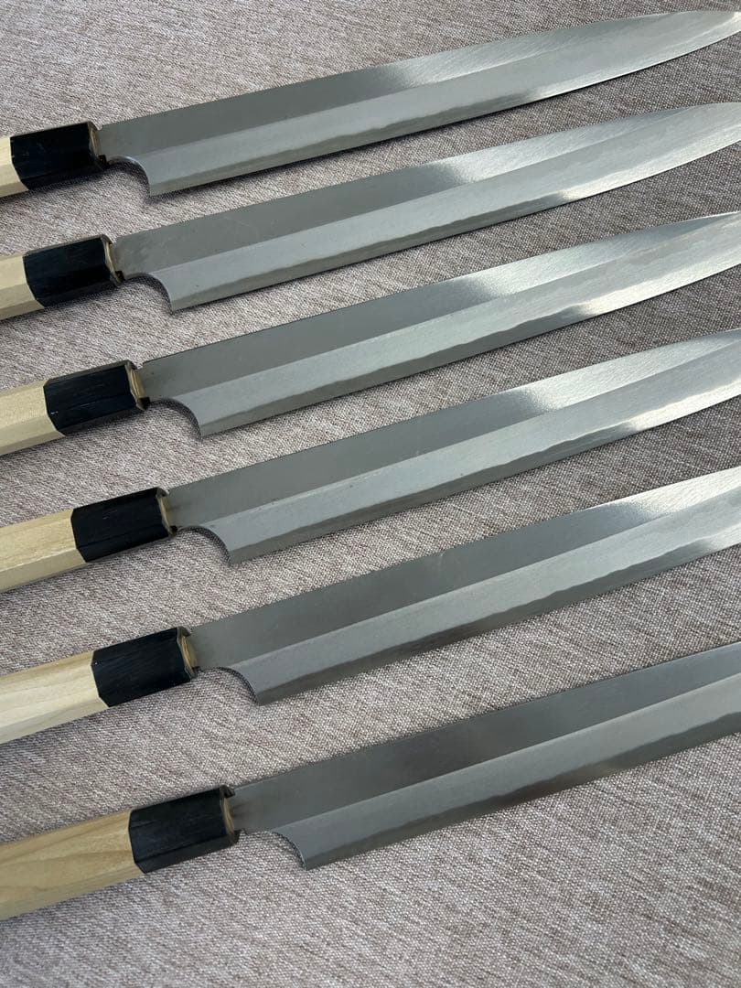 [6個セット] 包丁 柳刃包丁 270mm 安来鋼青紙２号 水牛八角柄