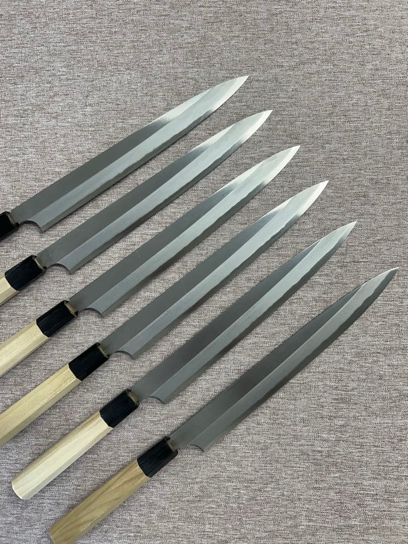 [6個セット] 包丁 柳刃包丁 270mm 安来鋼青紙２号 水牛八角柄