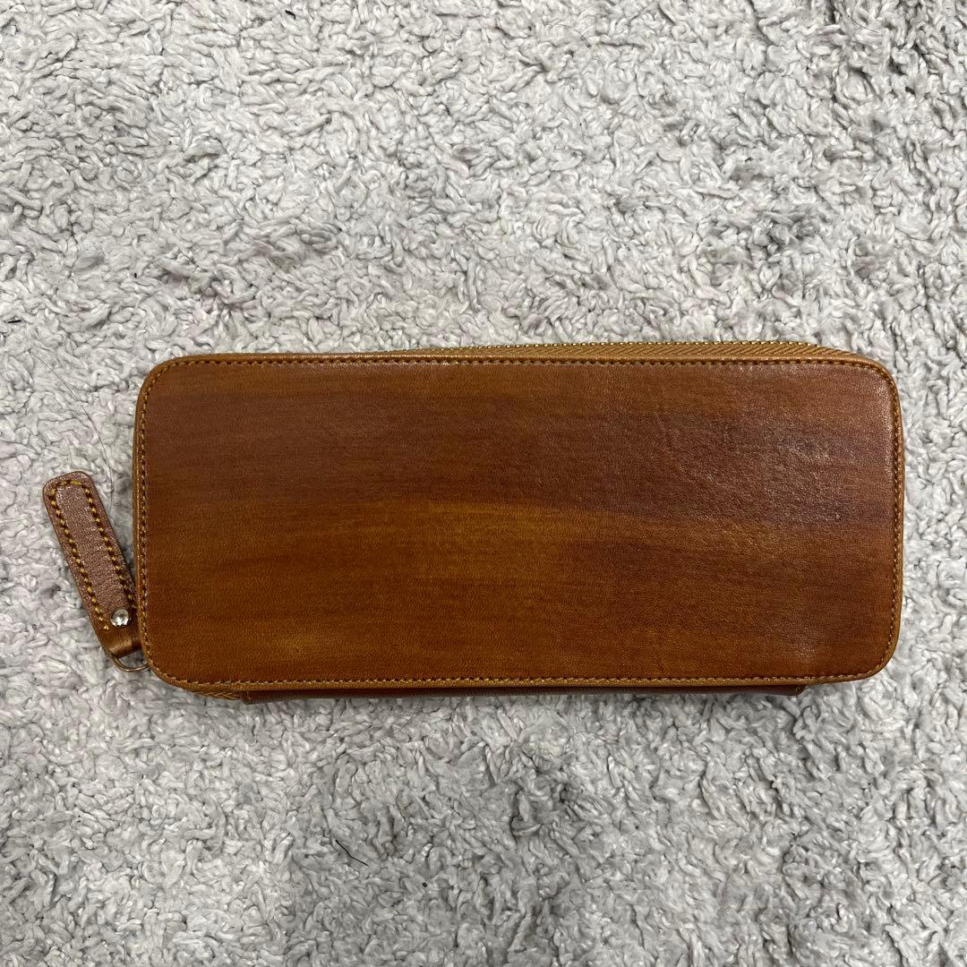 Bahagia&Craft ブラウン　バハギア　ヌメ革　筆箱　ペンケース