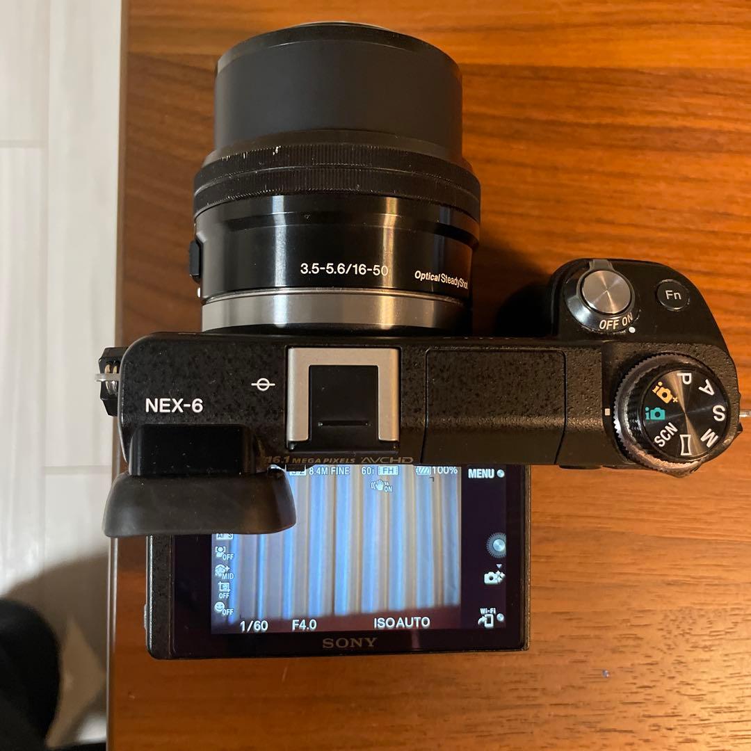 SONY NEX-6 ミラーレスカメラ　標準ズームレンズF1.8単焦点レンズ付き