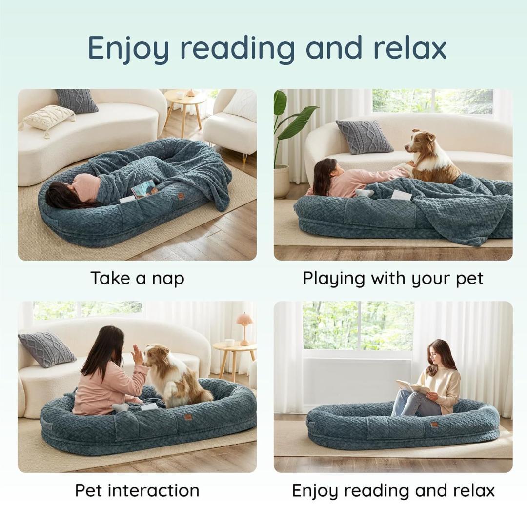 新品未使用★大型犬ヒューマンドッグベッド人間＆犬用ベッド 簡易ベッドにも