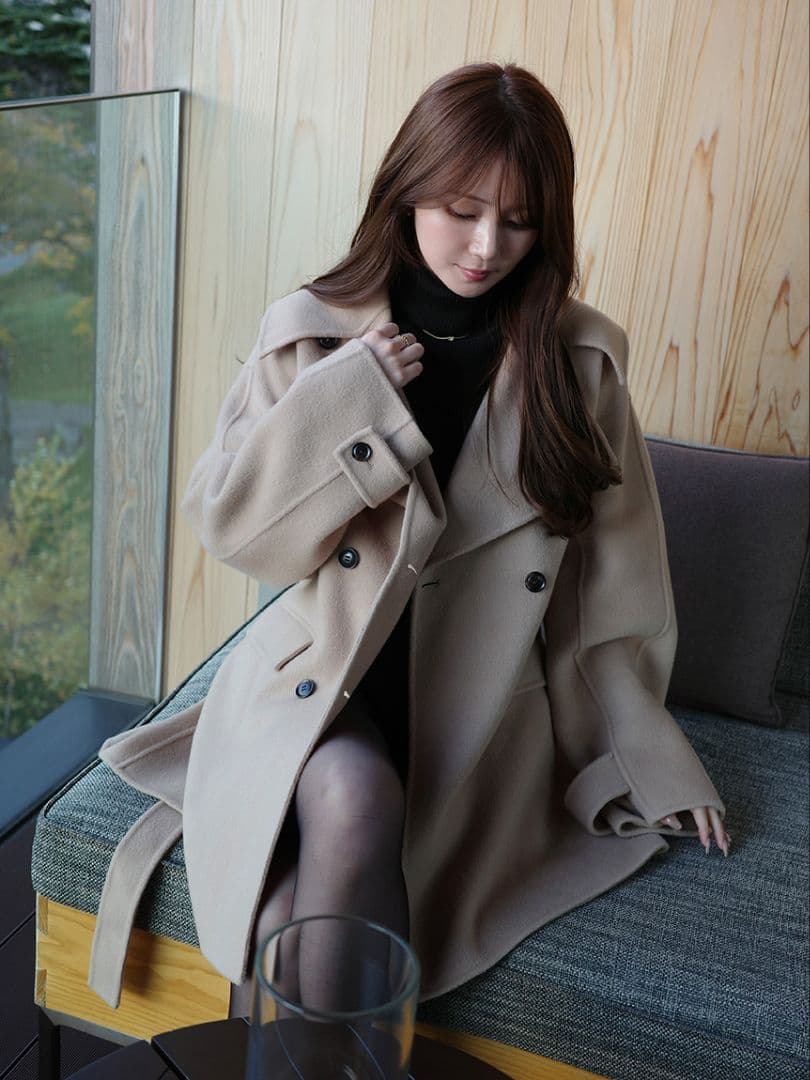 ウールリバーミドルAラインコート　フレイアイディー