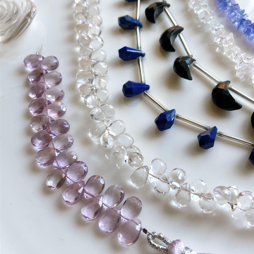 COCO'S◆ハンドメイド素材☆ラベンダーアメシスト/水晶/他