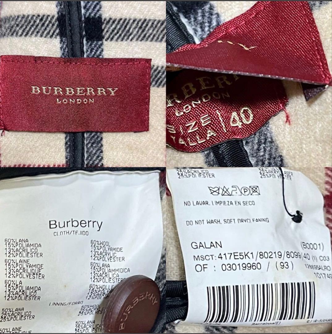✨美品✨BURBERRY ダッフルコート 黒 ウール 赤タグ 希少 ノバチェック