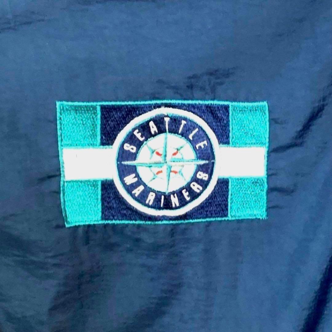 Mariners スタジャン ◎LOGO7社製 デカロゴ 刺繍 ナイロン 中綿