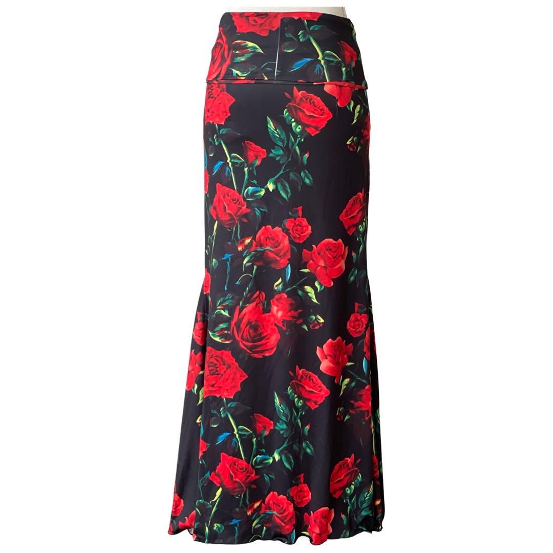 フラメンコのレッスンファルダ　ストレッチスカート　MーLサイズ