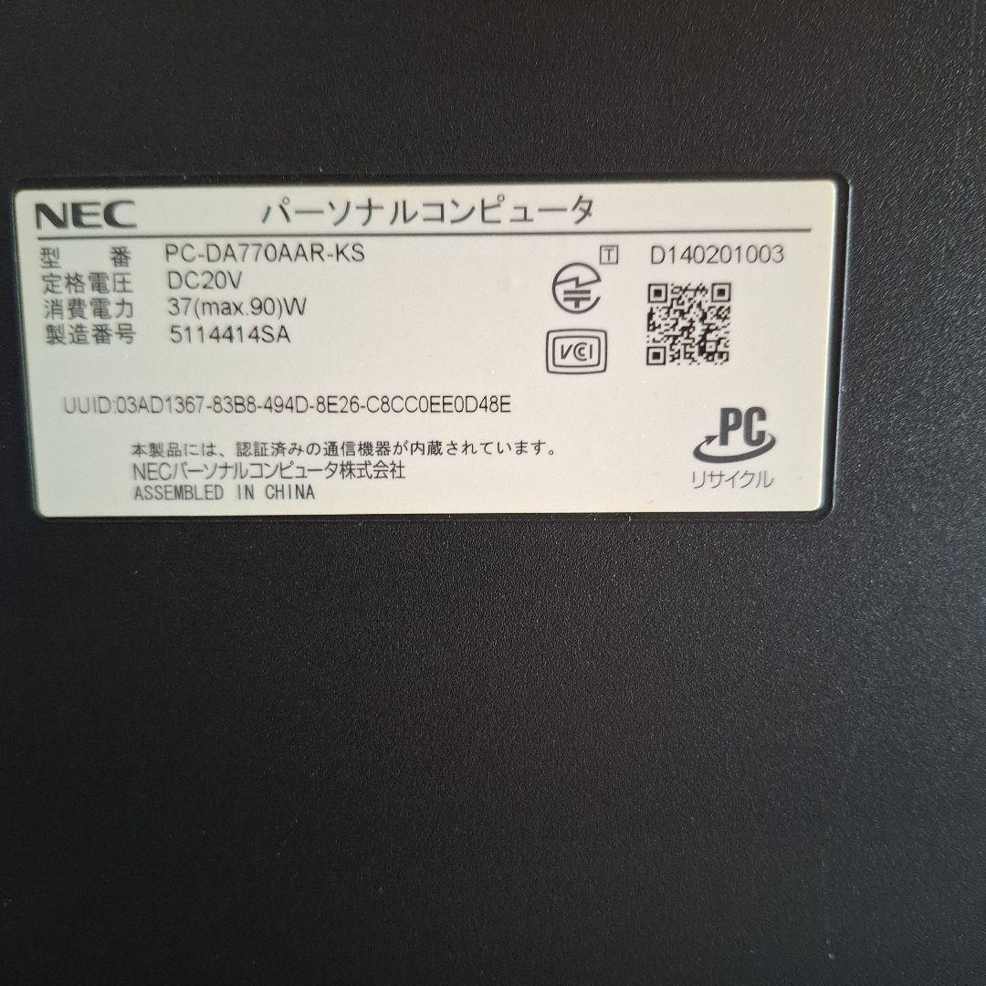 Windowsデスクトップ NEC PC-DA770AAR-KS