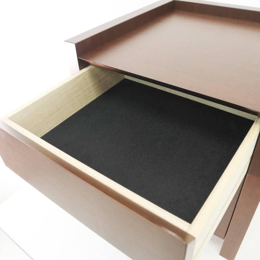 値下シモンズ ナイトテーブル オーク材 ブラウン系 引き出し2段 KA1608