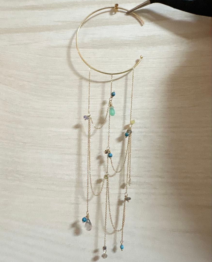 蟹*様 スイートピー　SweetPea アッシュペーフランス　フープ型片耳ピアス