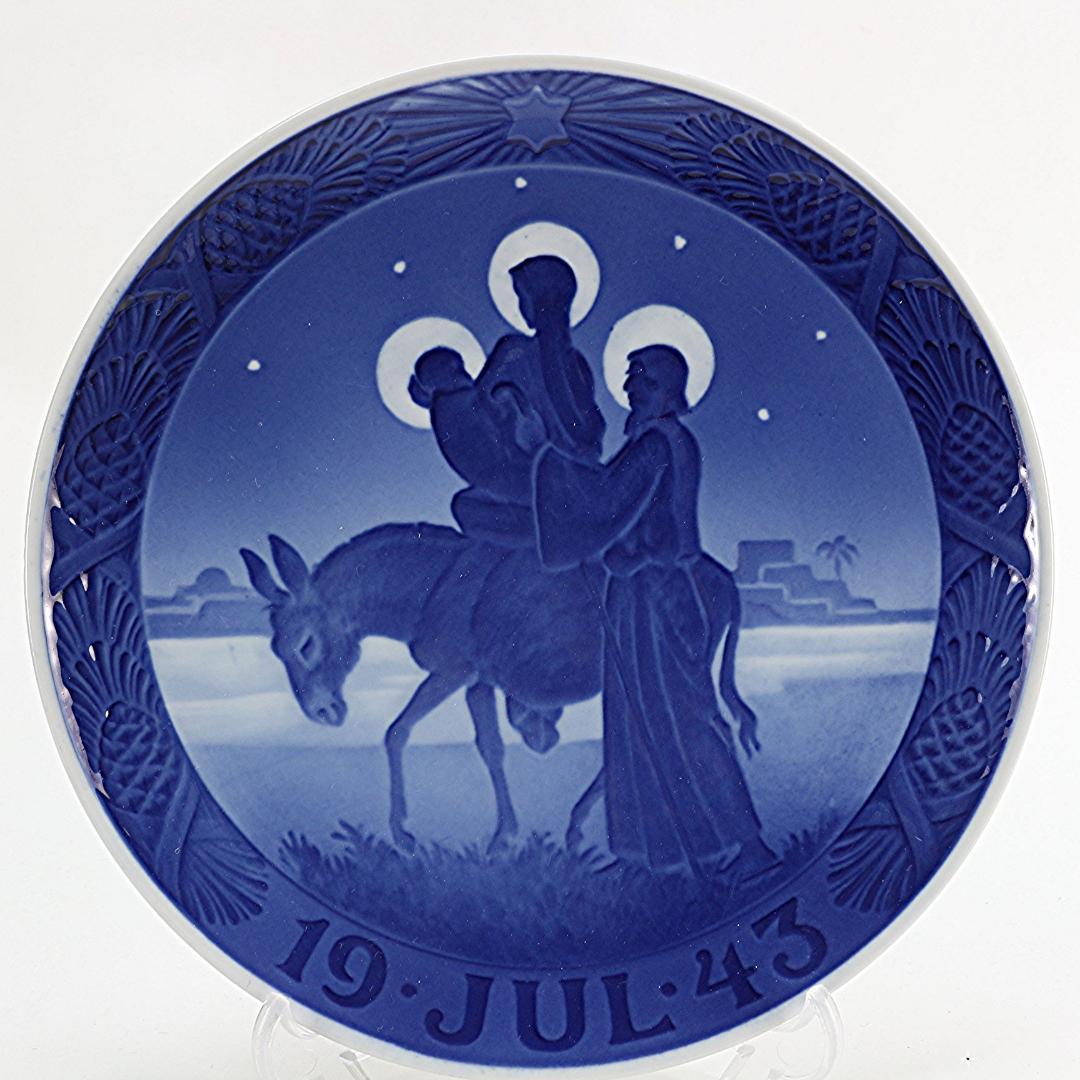 1943年製 青色陶器プレート