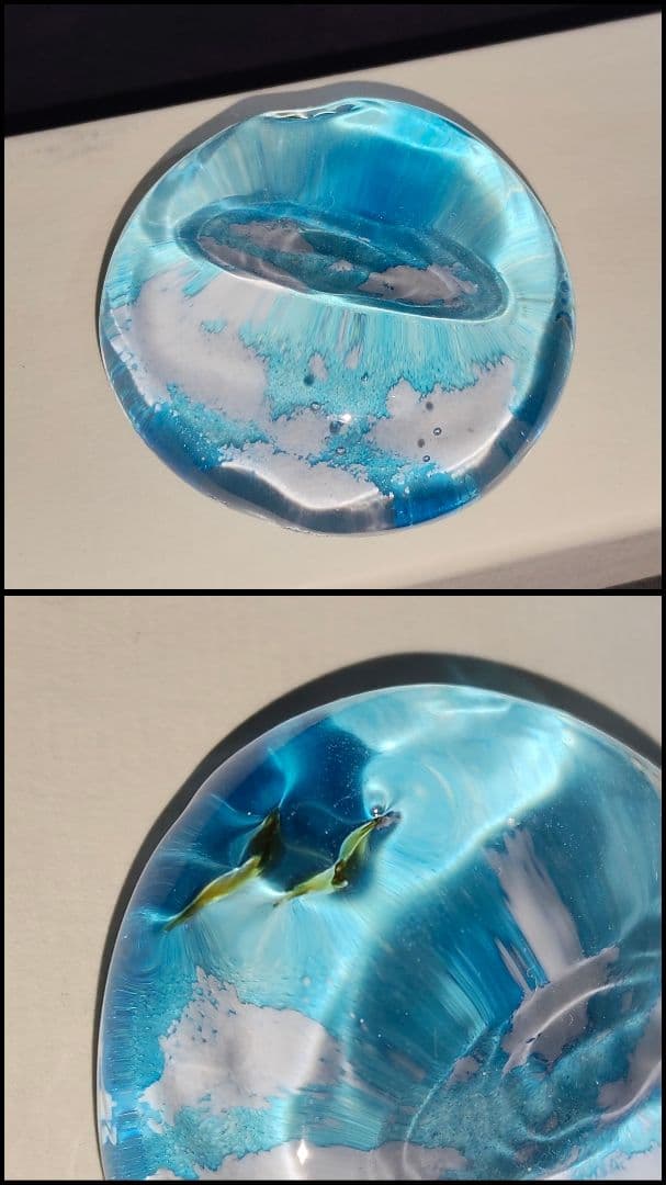 ノグチミエコ FUSION FACTORY ガラスアート 箸置き 空/江ノ島/海