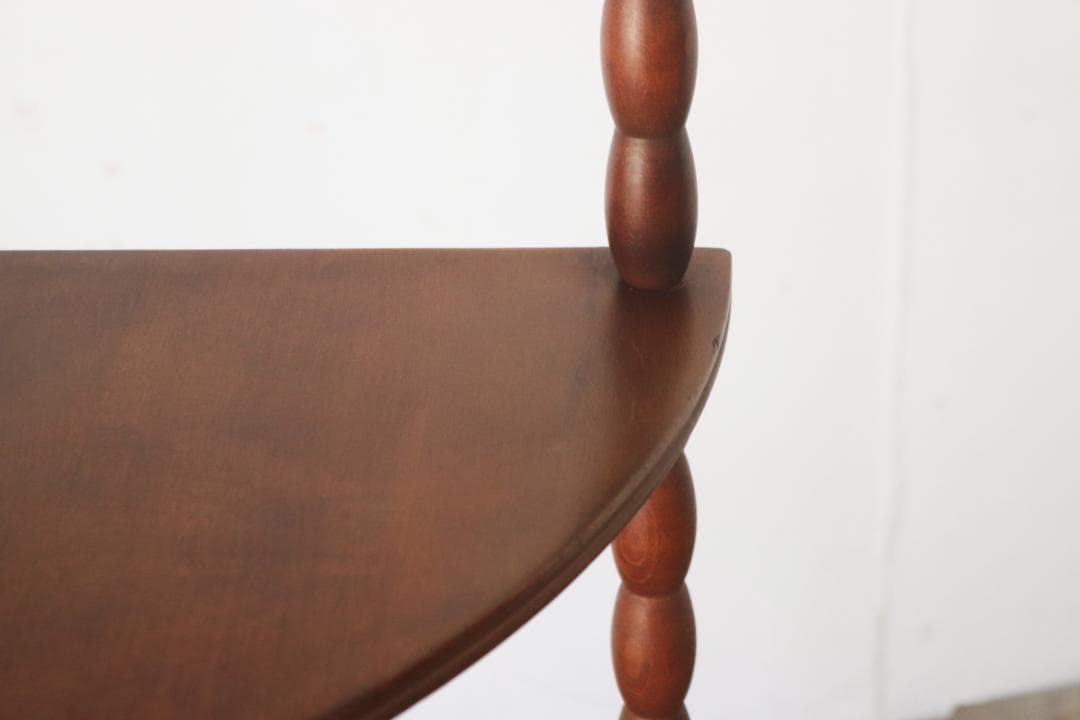 レトロ ナジコ コーナーシェルフ 4段 ラック 飾り棚 花台 電話台 組み立て