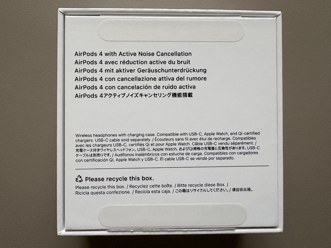 【ケース付き】AirPods 4 アクティブノイズキャンセリング搭載