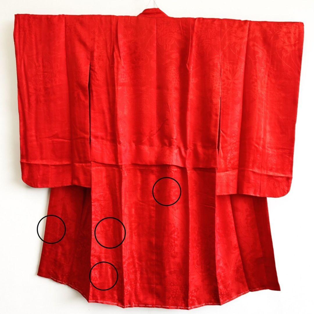 フルセット　七五三　7歳女の子　絹　朱色　毬　52395