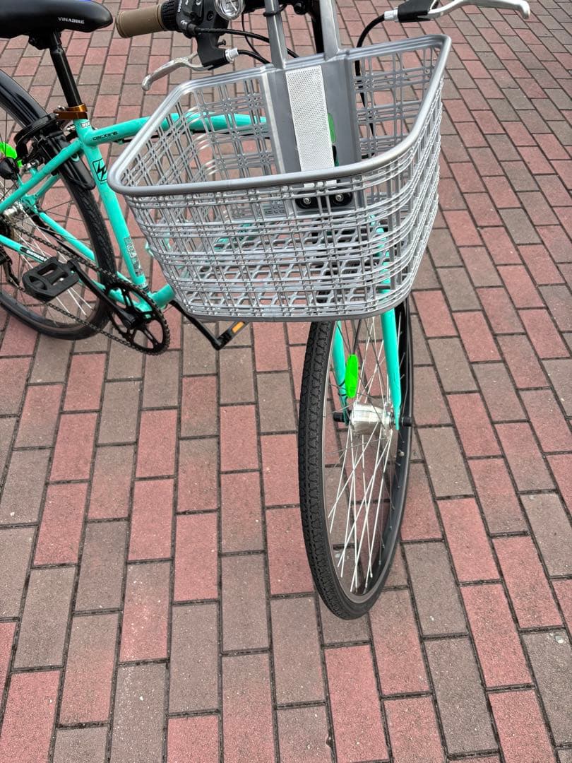 脱着前籠付きオートライト・クロスバイク(27㌅)お引き取り限定[配達可]