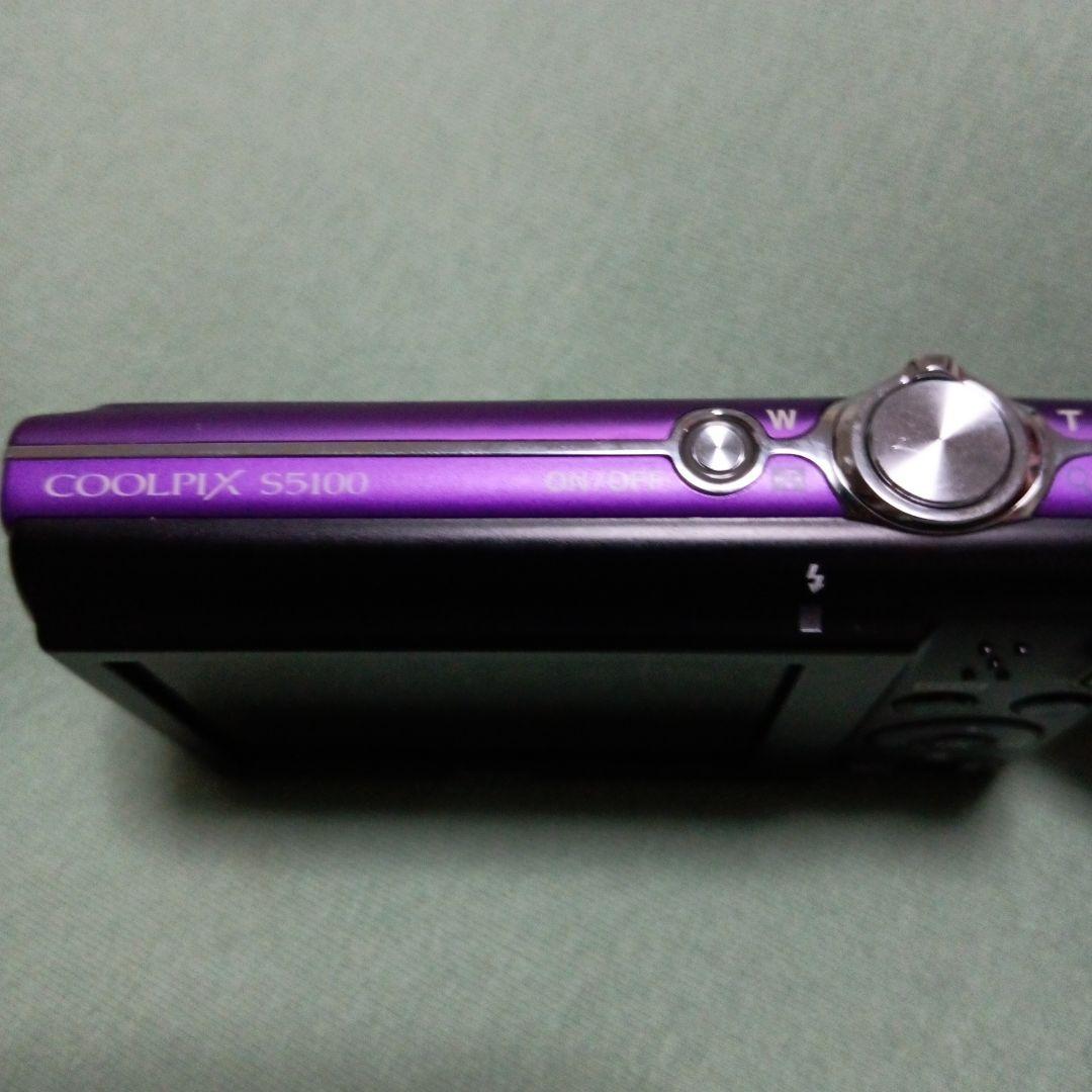 Nikon COOLPIX 紫 デジタルカメラ充電器付　動作確認済み