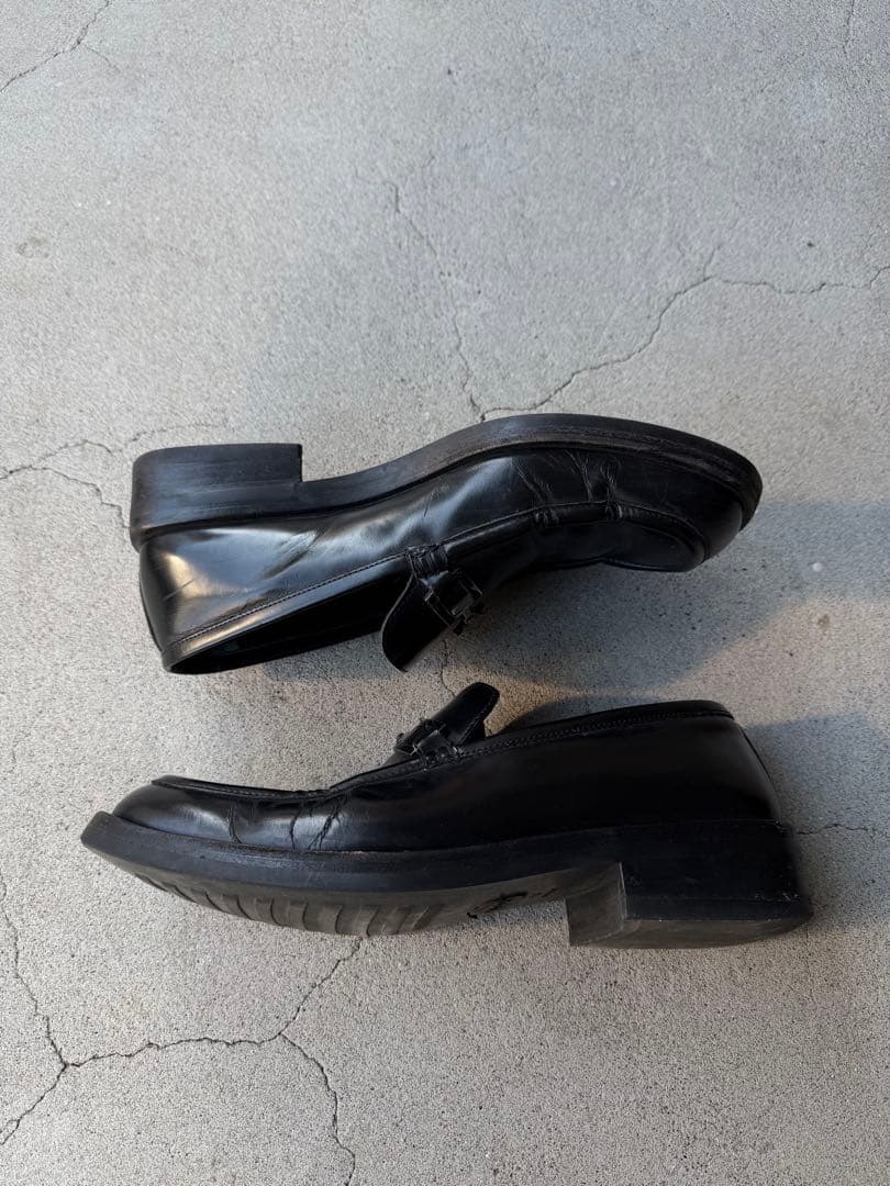 靴 GUCCI Archive Black Horsebit Loafers