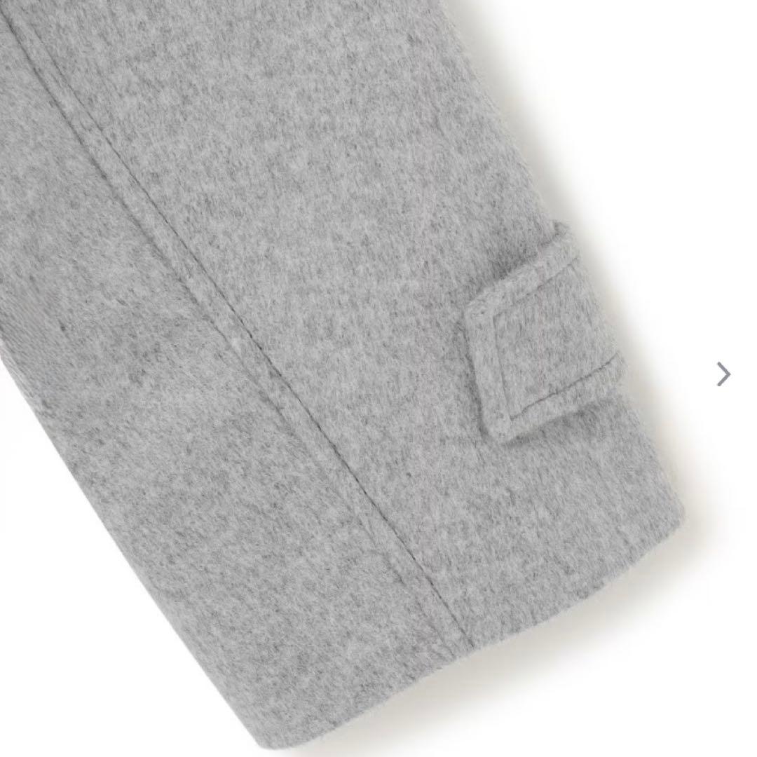 【未使用タグ付】23区ウールカシミヤビーバーフード付ショートコート