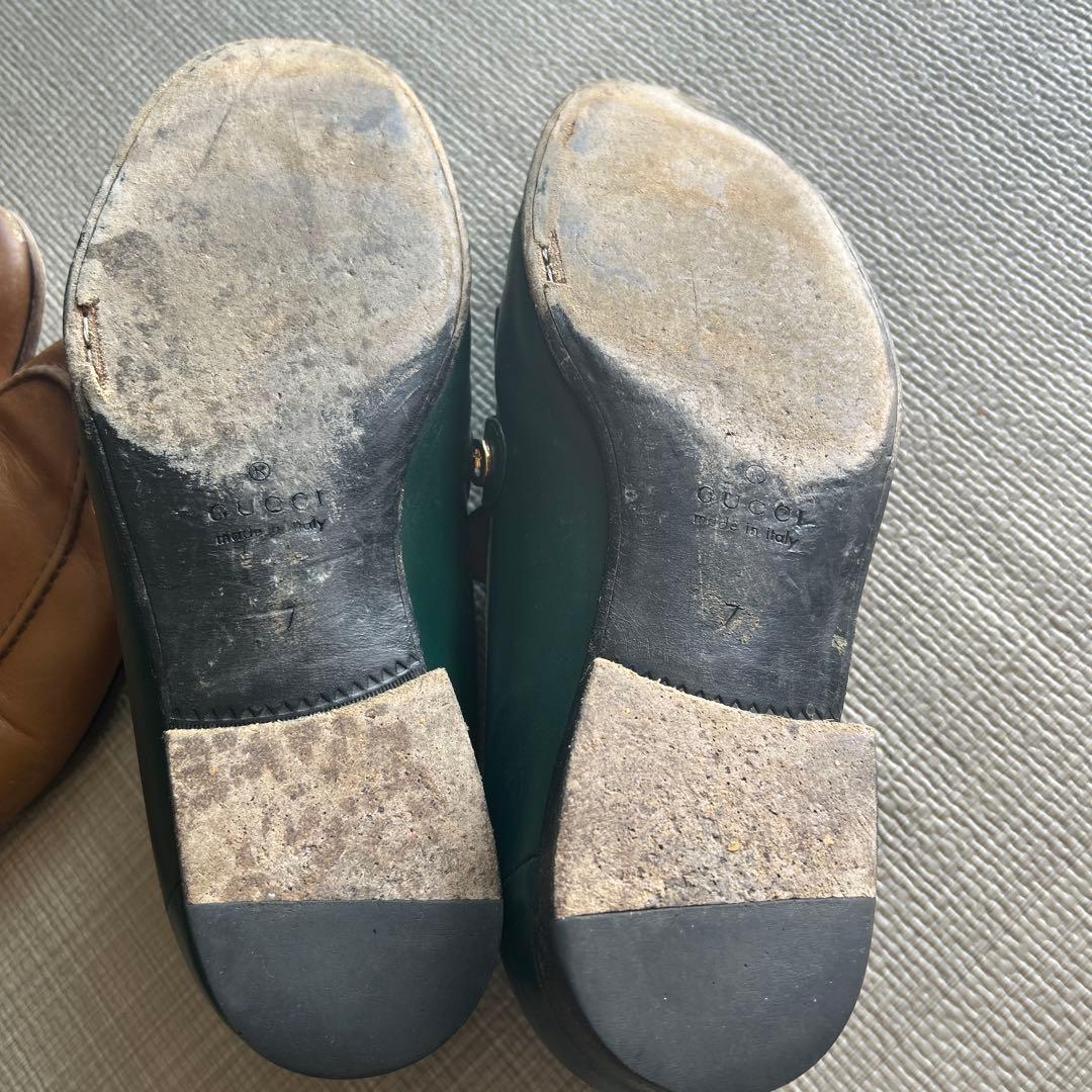 Gucci ローファー 2足セット ブラウン グリーン最終値下げ早い者勝ちです