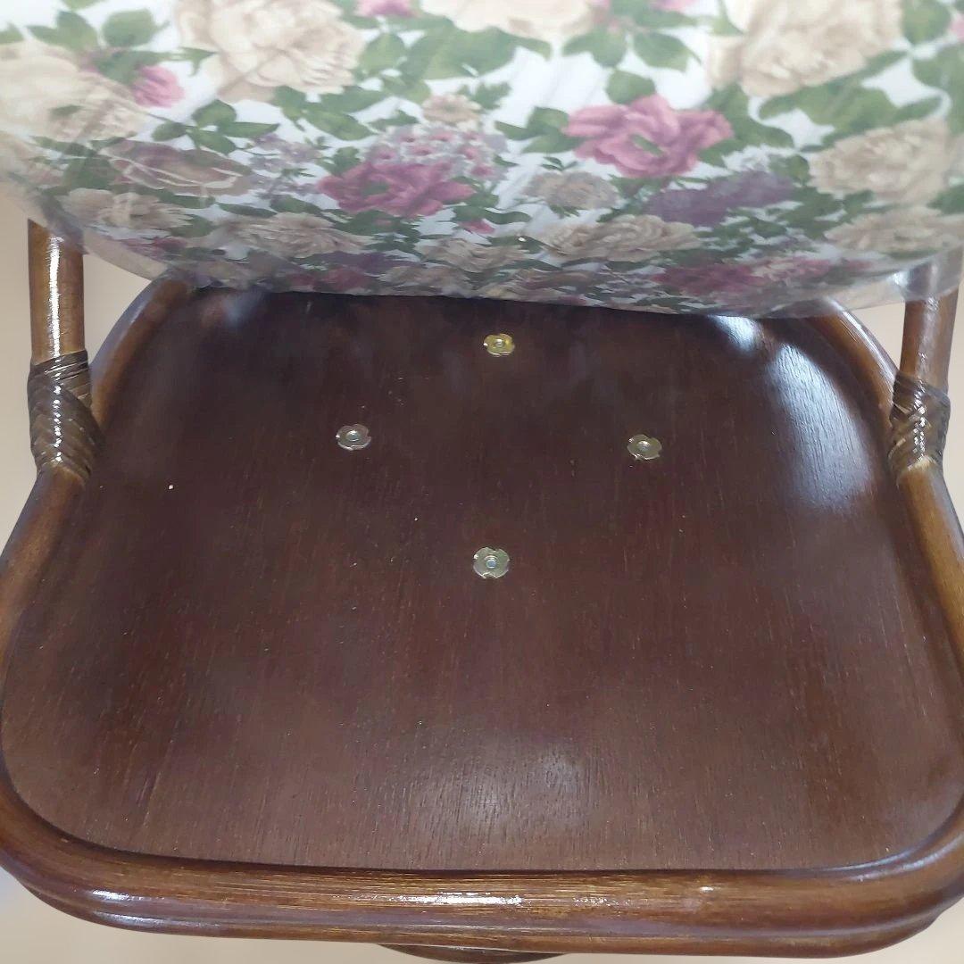 ラタン 回転椅子 新品 籐 レトロ アジアン家具