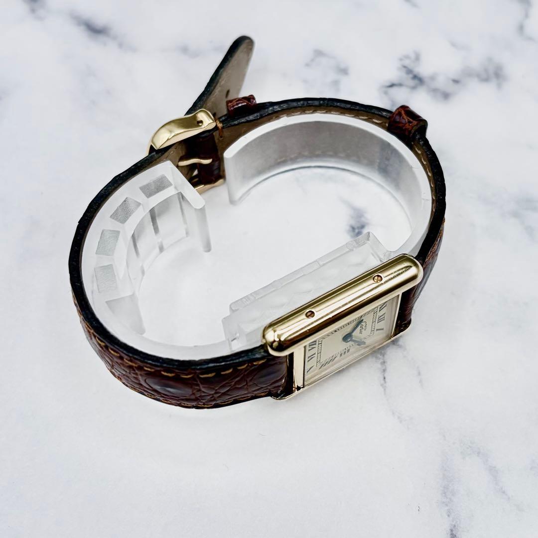 【OH／極美】カルティエ マストタンク SM ヴェルメイユ ローマン 純正尾錠