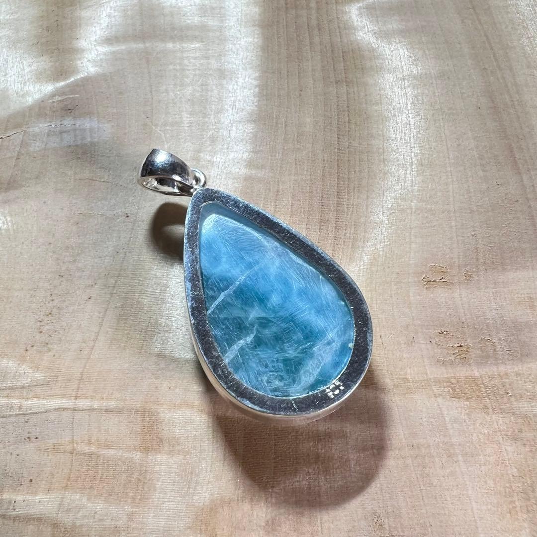 高品質　ラリマー　ペンダント　ネックレス　silver925 3-8