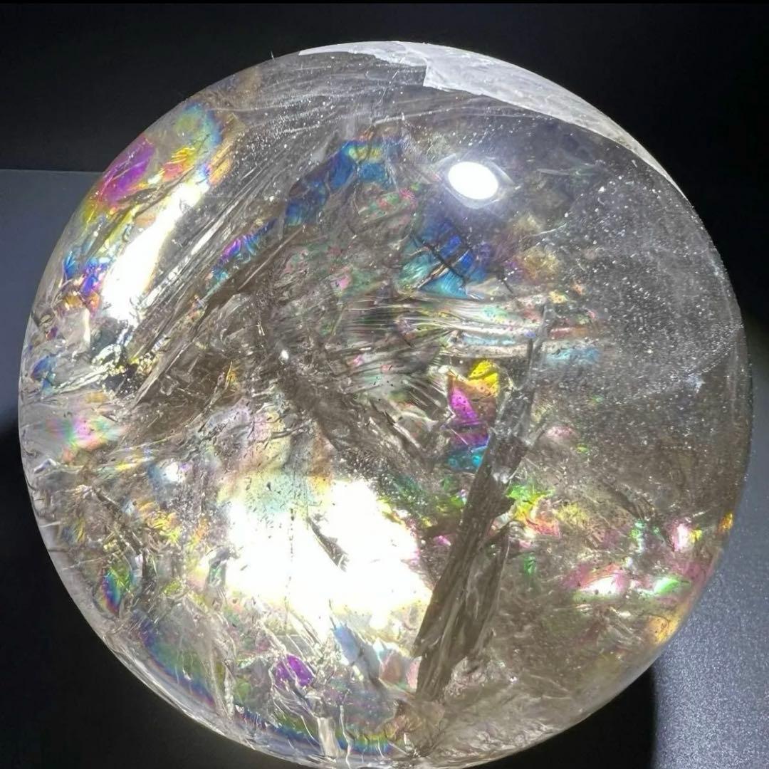 ✳️専用‼️超激安出品☆超極上大玉☆スーパーレインボー‪☆スモーキークォーツ 丸玉