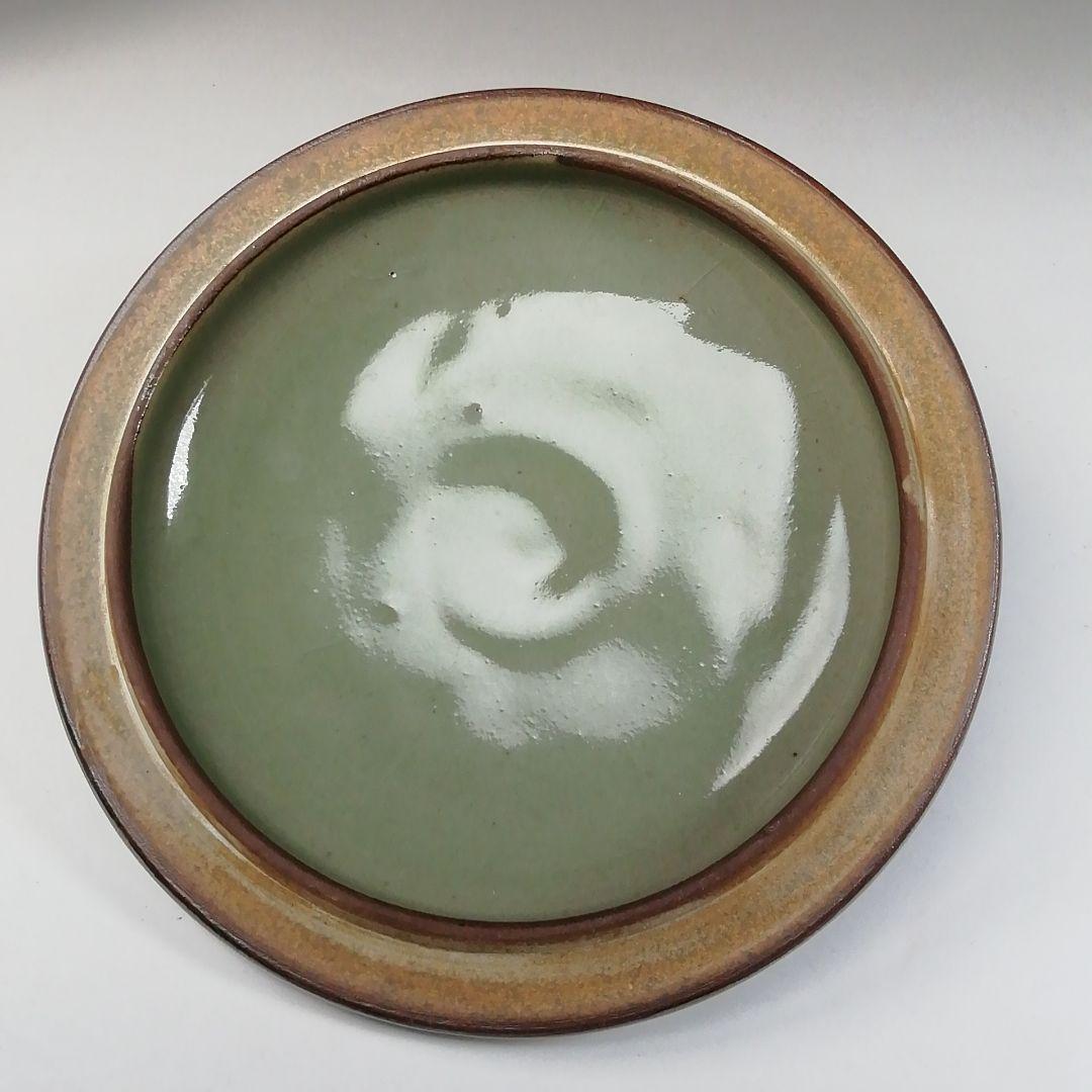 Ｔ２０１　水指　『雲鶴青磁蜜柑』『藤井永祥造』　共箱　茶道具