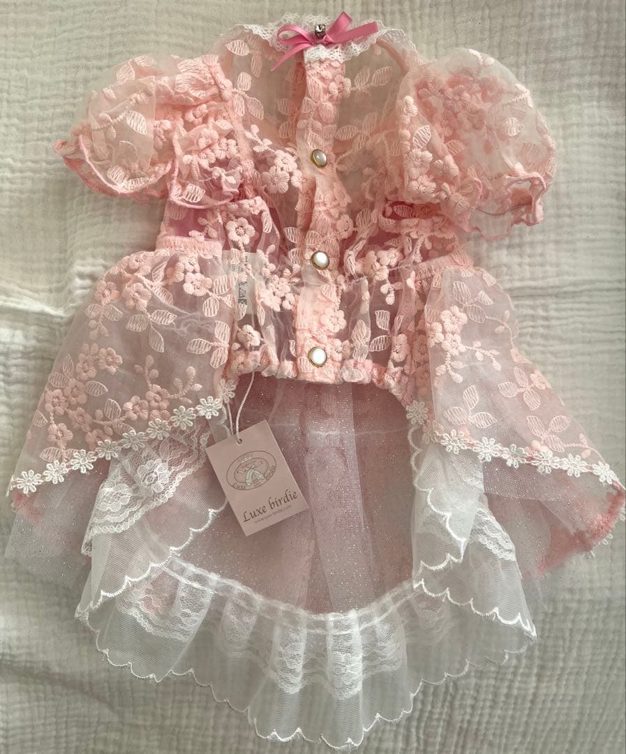 新品⭐︎Luxe birdieリュクスバーディブロドリーワンピース M ピンク
