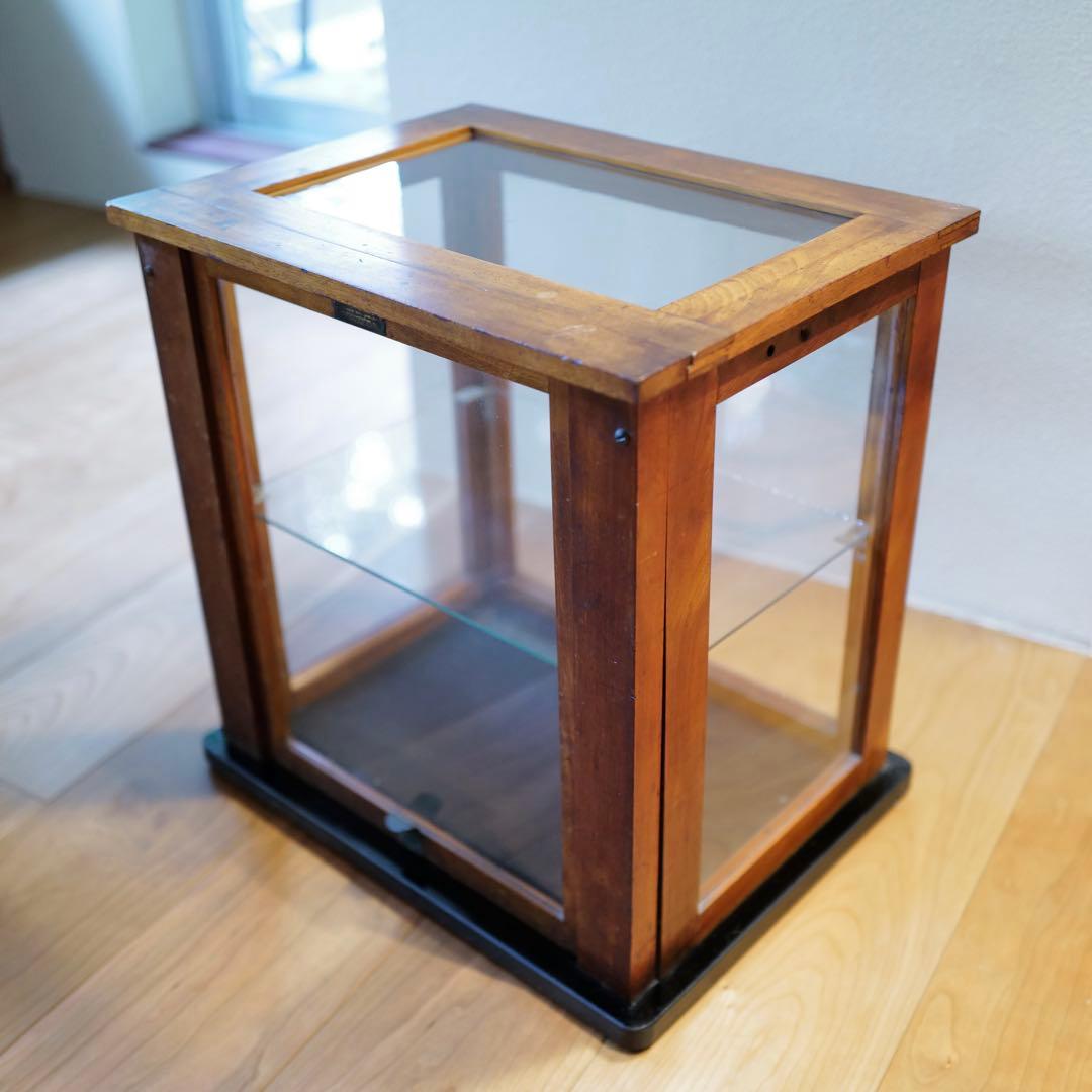 30s〜アンティークガラスショーケース 飾り棚 アメリカ製 2段式