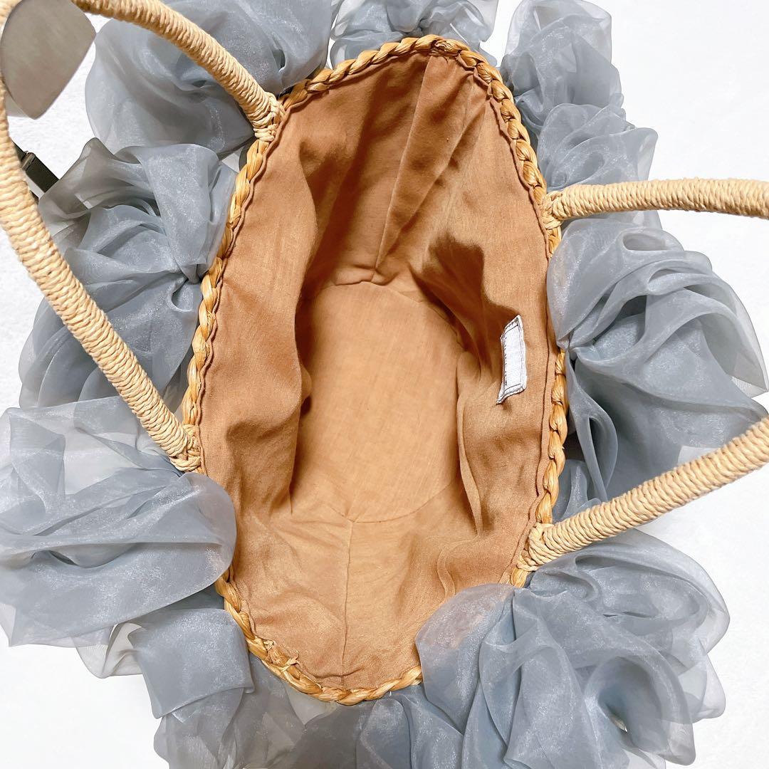 【美品✨️】 LUDLOW バルーン チュール かごバッグ グレー