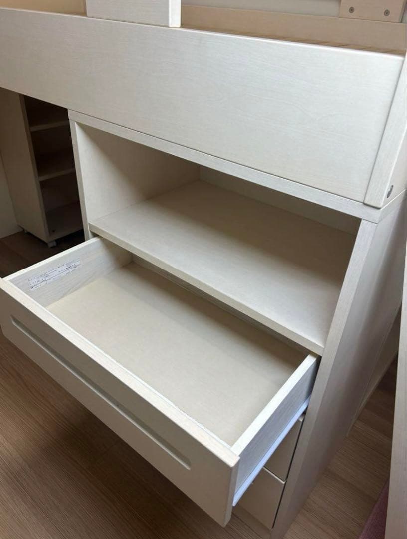 イトーキ　木製ロフトベッド シングルサイズ 収納付き　引き取り限定