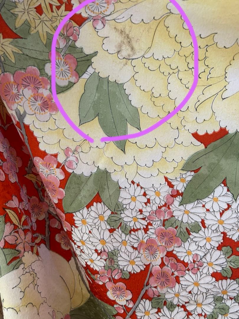 7歳　七五三　正絹着物　手描き　帯　帯揚げ　帯締め　しごきセット