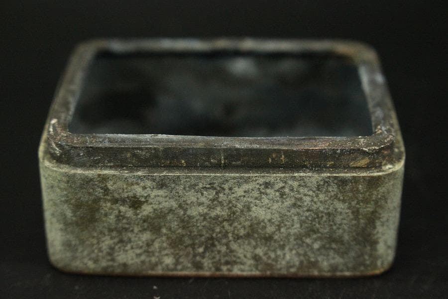 中国美術 古錫 刻 古城眺馬上人物紋 題詞 蓋物 文房四宝(HA433)