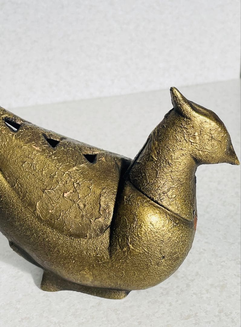 日本工芸会正会員 菊地熊治 作 山形県産 雉（きじ）香炉 共箱・略歴紙付 未使用