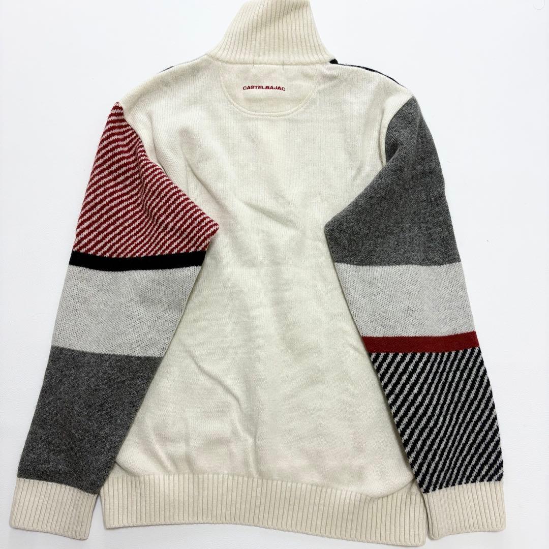 カステルバジャック 総柄　ウール ニット セーター メンズ 50 XL