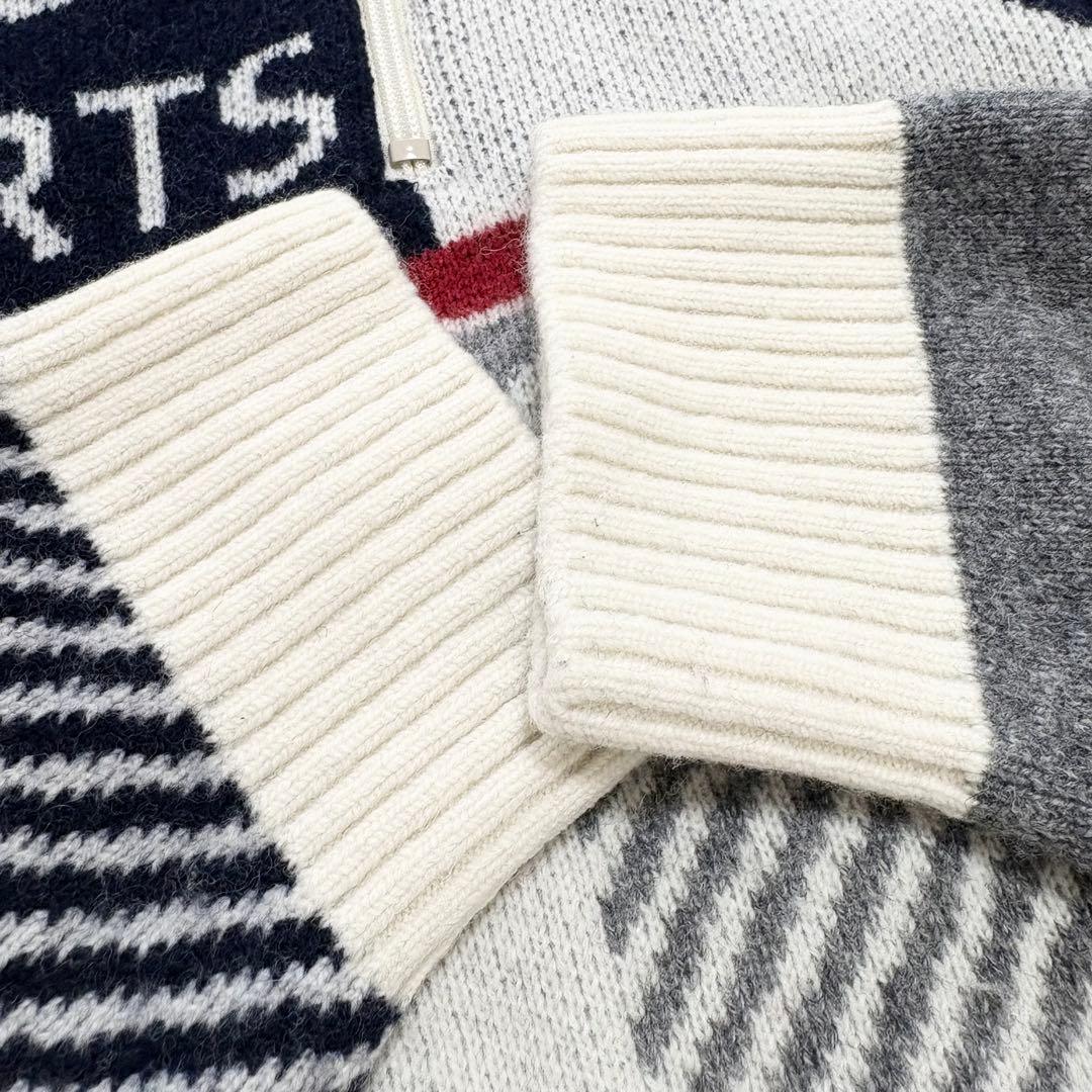 カステルバジャック 総柄　ウール ニット セーター メンズ 50 XL