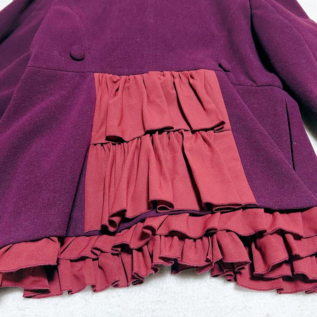 Alice and the Pirates フェザーローズ刺繍 ウール コート