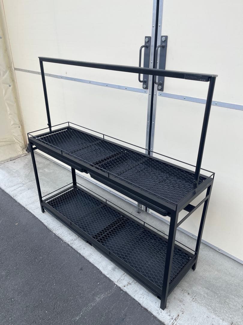 植物棚　アイアン棚L　エキスパンドメタル　アイアンシェルフ