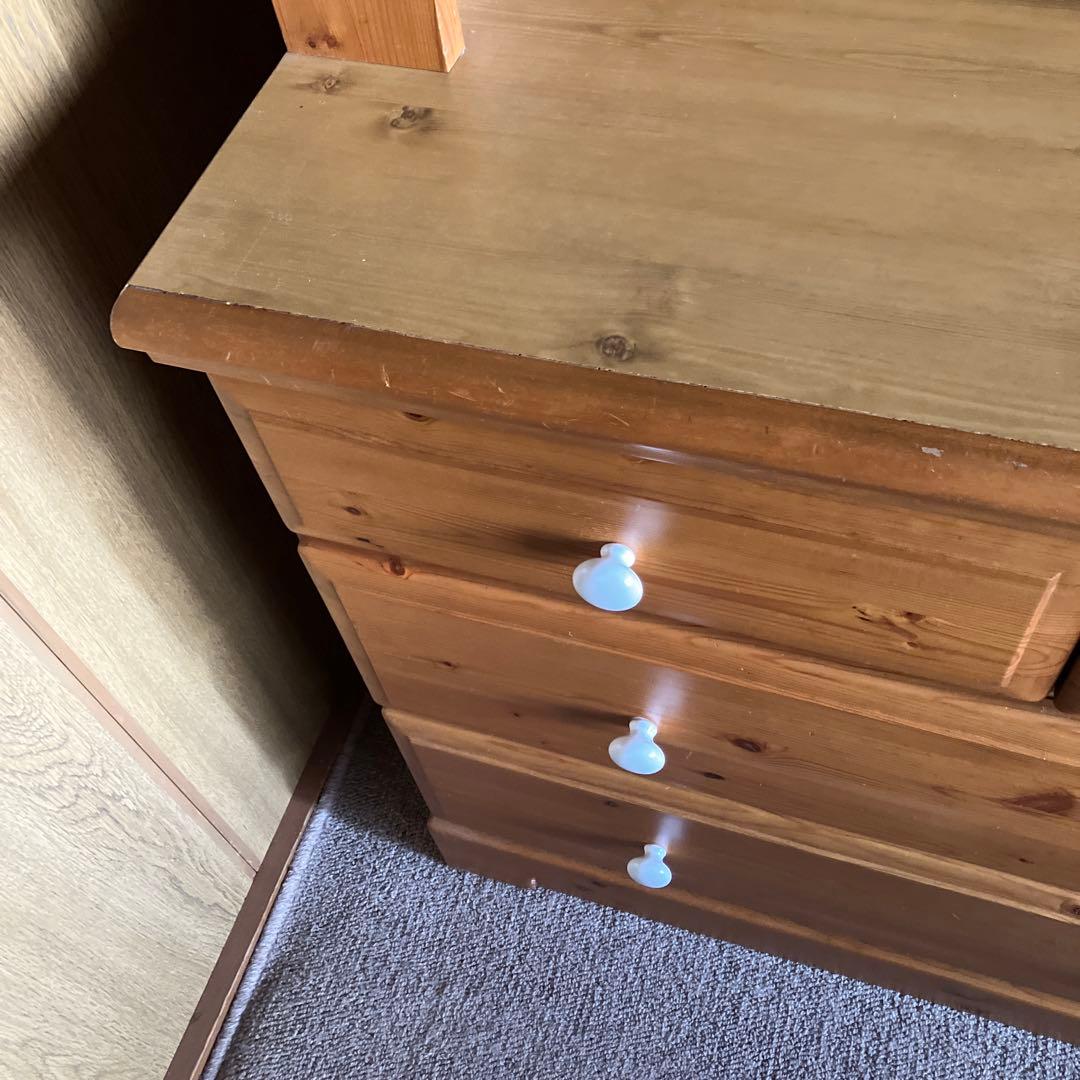 木製オープンシェルフ 引き出し付き　たのメル便