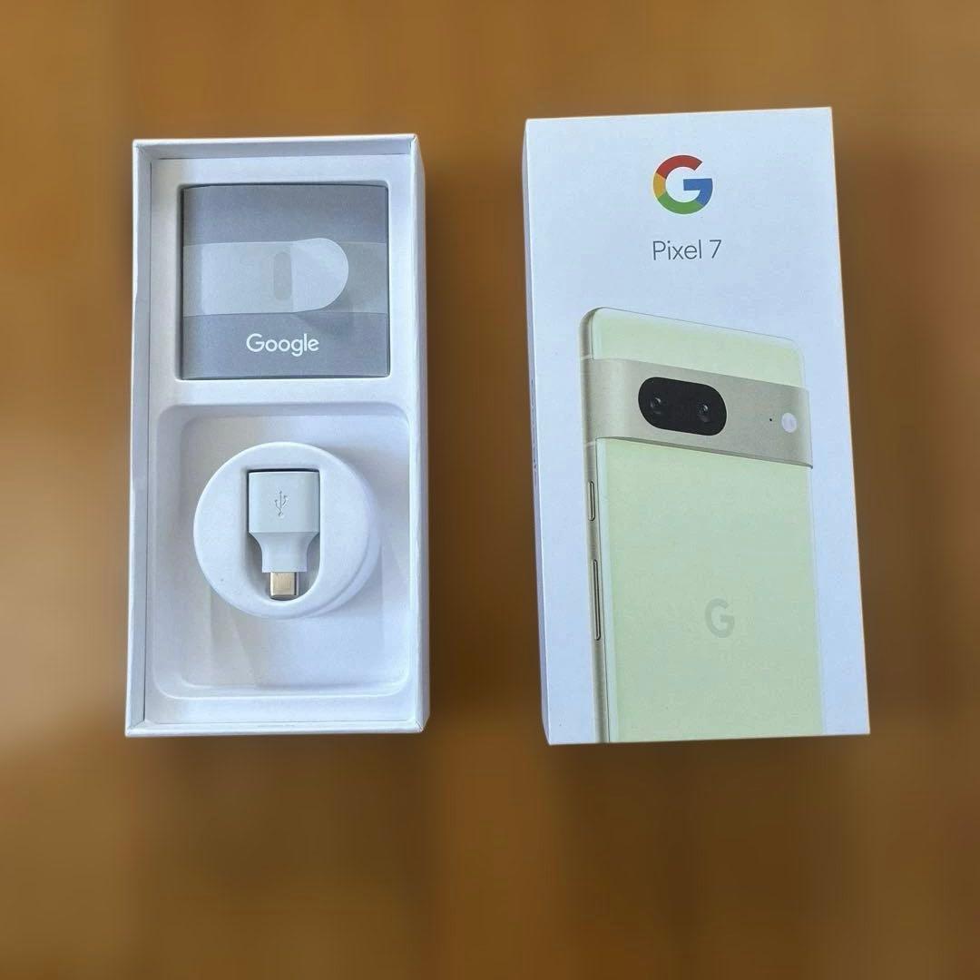Google Pixel 7 本体 Lemongrass 純正ケース付