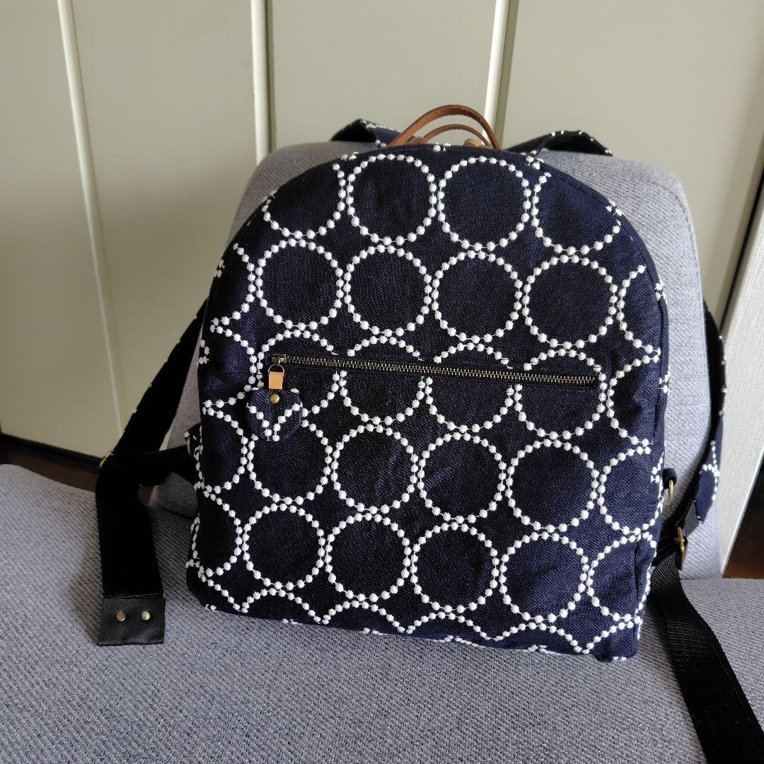 ミナペルホネンタンバリン両開きリュックハンドメイド