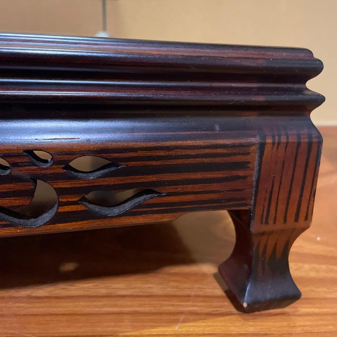 盆栽台 花台 飾り台 香炉台 花瓶台 サイドテーブル 木製 花梨材 ビンテージ