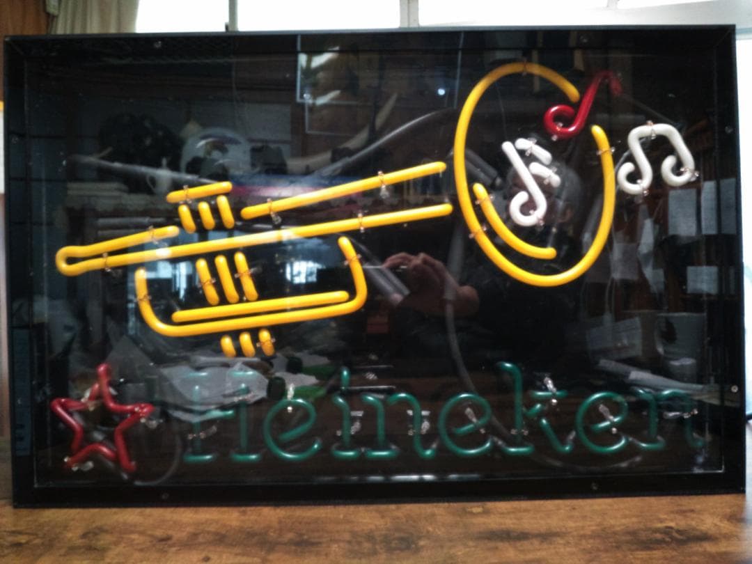 ビンテージ│ハイネケン│トランペット│ネオンサイン│音符ネオン