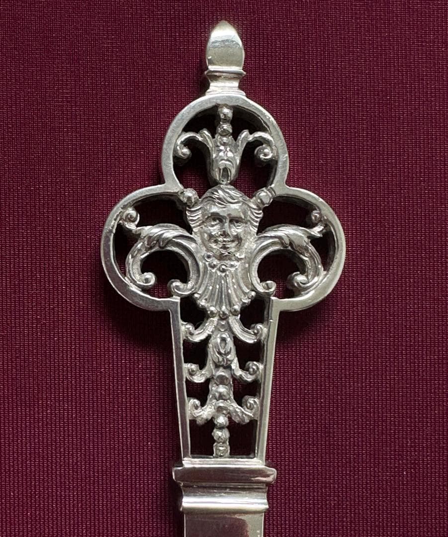 参考90万円 クリストフル ルネッサンス スターリングシルバーサービングフォーク