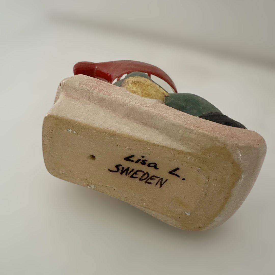 リサラーソン トムテ　サンタクロース 置物 陶器