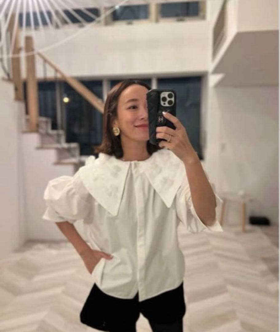 美品　ロージーモンスター　fluffy tulle blouse ブラック