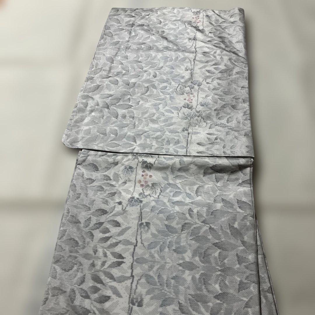 着物　袷　白系　大島紬　都喜エ門　証紙あり　身丈165cm しつけ付き